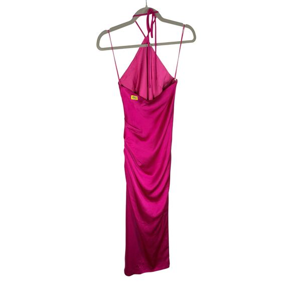 Simkhai Hansel Satin Midi Dress Halter Formal Party Cocktail Gala Guest Size 0 - Picture 7 of 14